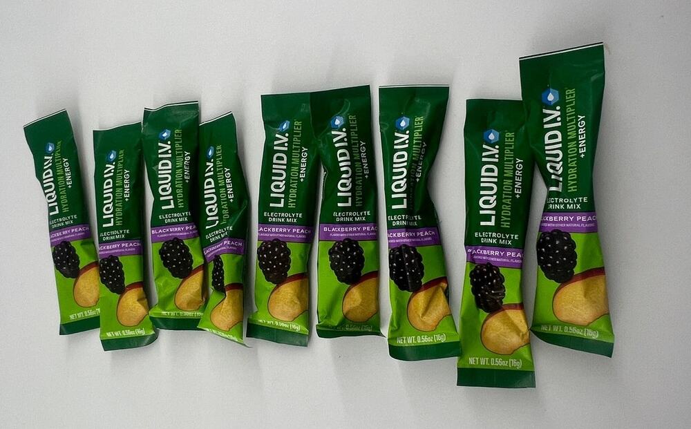 Liquid IV Blackberry Peach Packets New Energy Drink